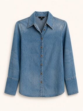 BR Denim Light Wash Denim Shirt